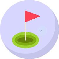 Golf Gradient Linie Kreis Symbol vektor