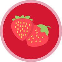 Erdbeeren eben multi Kreis Symbol vektor