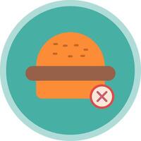 Nej burger platt mång cirkel ikon vektor