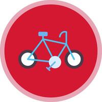 cykel platt mång cirkel ikon vektor