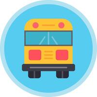 Schule Bus eben multi Kreis Symbol vektor