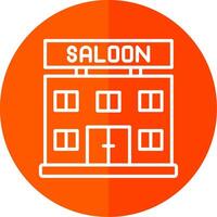 Saloon Linie Gelb Weiß Symbol vektor