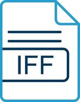 iff Datei Format Linie Blau zwei Farbe Symbol vektor