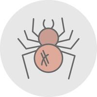 Spinne Linie gefüllt Licht Symbol vektor