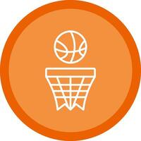 Basketball Linie multi Kreis Symbol vektor