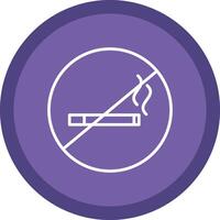 Nein Rauchen Linie multi Kreis Symbol vektor