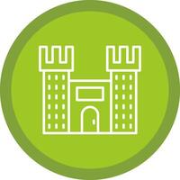 Schloss Linie multi Kreis Symbol vektor