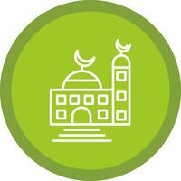 Moschee Linie multi Kreis Symbol vektor