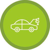 Auto Nervenzusammenbruch Linie multi Kreis Symbol vektor