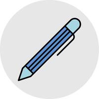 Stift Linie gefüllt Licht Symbol vektor