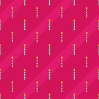 nahtloses Musterkerzendesign mit bunter Textur. rosa Hintergrund. Lebensmitteldesign für Tapeten, Kulissen, Cover, Verkauf, Aufkleber und Grafikdesign. Vektor-Illustration vektor