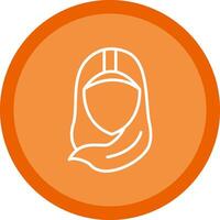 Hijab Linie multi Kreis Symbol vektor