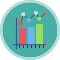 Bar Diagramm eben multi Kreis Symbol vektor