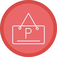 Parkplatz Linie multi Kreis Symbol vektor