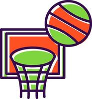 Basketball gefüllt Design Symbol vektor