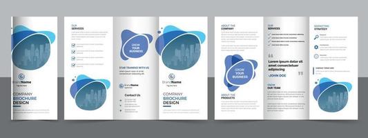 kreatives, modernes Business-Trifold-Broschüren-Vorlagendesign für Unternehmen. vektor