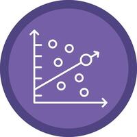 streuen Graph Linie multi Kreis Symbol vektor