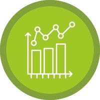 Bar Diagramm Linie multi Kreis Symbol vektor