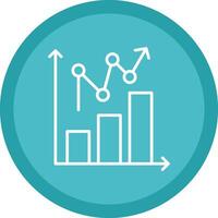 statistisch Diagramm Linie multi Kreis Symbol vektor