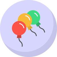 ballonger platt bubbla ikon vektor