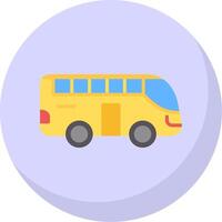 Tour Bus eben Blase Symbol vektor