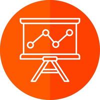 Linie Gelb Weiß Diagramm Linie Gelb Weiß Symbol vektor