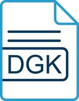 dgk Datei Format Linie Blau zwei Farbe Symbol vektor