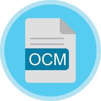 ocm fil formatera platt mång cirkel ikon vektor
