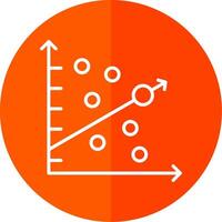 streuen Graph Linie Gelb Weiß Symbol vektor