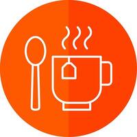 Kaffee Tasse Linie Gelb Weiß Symbol vektor