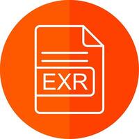 exr Datei Format Linie Gelb Weiß Symbol vektor