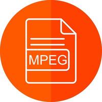 mpeg Datei Format Linie Gelb Weiß Symbol vektor