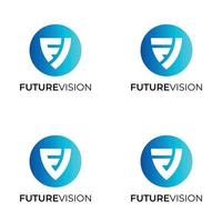 Anfangsbuchstabe fv oder vf-Logo. saubere und einfache Logo-Vorlagen. Features Set Vektor Icon Illustration Design