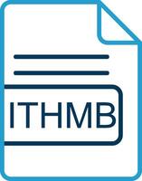 itmb Datei Format Linie Blau zwei Farbe Symbol vektor