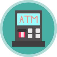Geldautomat Maschine eben multi Kreis Symbol vektor