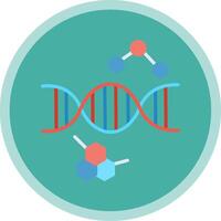 dna platt mång cirkel ikon vektor