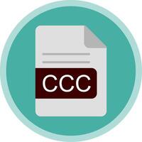 ccc fil formatera platt mång cirkel ikon vektor