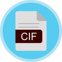 cif fil formatera platt mång cirkel ikon vektor