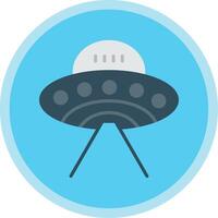 UFO platt mång cirkel ikon vektor