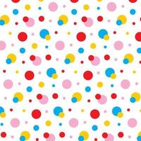 Polka Dot bunte Muster Hintergrund Vektor editierbar