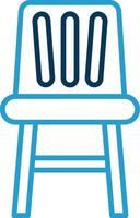 hoch Stuhl Linie Blau zwei Farbe Symbol vektor