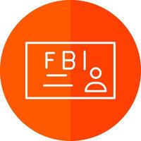 fbi Linie Gelb Weiß Symbol vektor