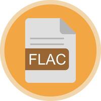 flac fil formatera platt mång cirkel ikon vektor