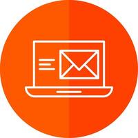 Email Linie Gelb Weiß Symbol vektor