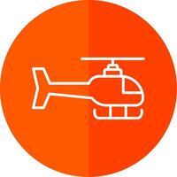 Hubschrauber Linie Gelb Weiß Symbol vektor