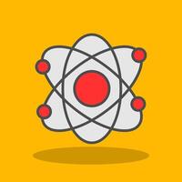 atom- fylld skugga ikon vektor