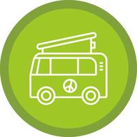 Wohnmobil van Linie multi Kreis Symbol vektor