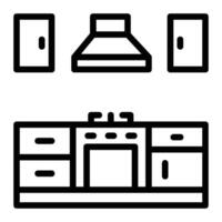 Küche Linie Symbol Design vektor