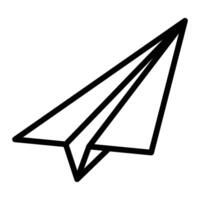 Papier Flugzeug Linie Symbol Design vektor