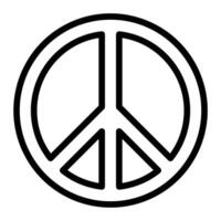 Frieden Linie Symbol Design vektor